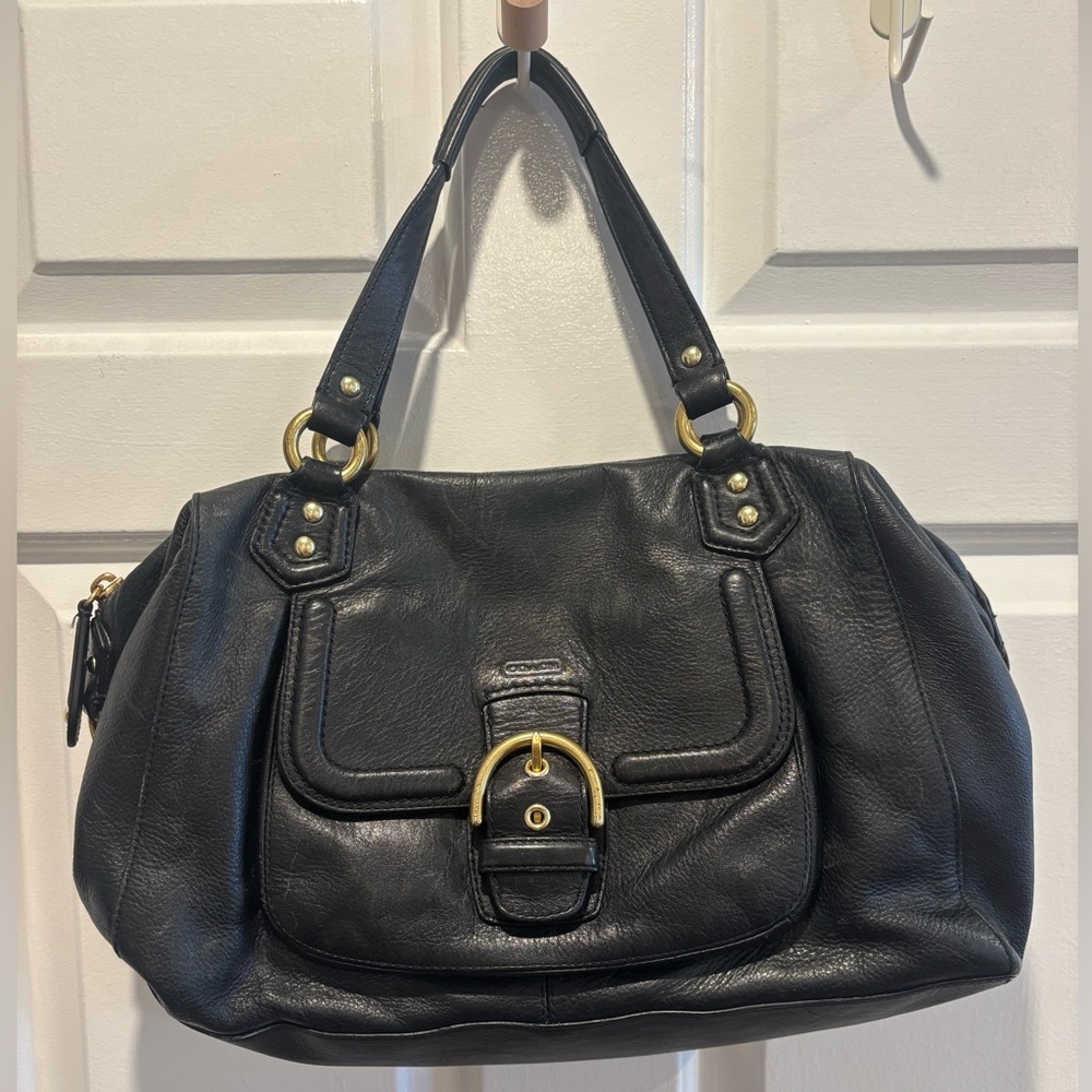 Coach Campbell Black Leather Bag